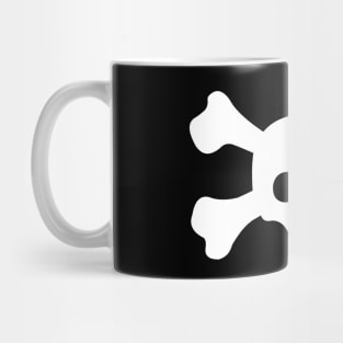 Simple White Crossbones Skull Mug